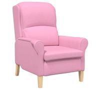 vidaXL Poltrona Moderna Rosa Tessuto poliestere, Legno Media Ergonomica