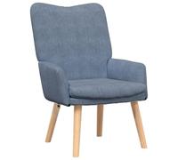 vidaXL Poltrona Moderna Ergonomica Blu per Soggiorno | Seduta Morbida Struttura in Legno Durevole Seduta Singola Ideale per Lettura e Tempo Libero Mobili Eleganti per Casa Sedie Comode da Interno
