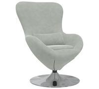 VidaXL - Poltrona moderna grigio chiaro con braccioli curvi, sedili comodi ed eleganti, per soggiorno o camera da letto. Design ergonomico per uso interno, dimensioni compatte che