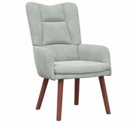 vidaXL Poltrona moderna grigio chiaro | poliestere durevole, braccioli imbottiti, seduta elegante | perfetta per soggiorno o camera da letto | Sedia facile da pulire