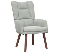 vidaXL Poltrona moderna grigio chiaro | poliestere durevole, braccioli imbottiti, seduta elegante | perfetta per soggiorno o camera da letto | Sedia facile da pulire