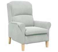 vidaXL Poltrona Grigio Chiaro Grigio Chiaro Rivestimento in Tessuto con Piedi in Legno