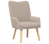 vidaXL Poltrona moderna grigia con cuscino morbido per lettura | Design ergonomico, perfetta per soggiorno e camera da letto, struttura durevole in poliestere e legno, seduta trapuntata