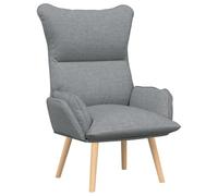vidaXL Poltrona Moderna Grigio Chiaro Singola Sedia Imbottita per Soggiorno Lettura Uso Interno Sedia Confortevole Contemporanea Imbottita