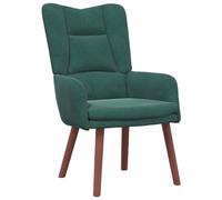 vidaXL Poltrona Moderna in Velluto Verde Scuro con Braccioli Imbottiti per Soggiorno e Camera da Letto Struttura in Legno Robusto Design Elegante e Moderno Ottima Sedia da Lettura Imbottita