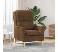 vidaXL Poltrona Moderna Marrone Standard Tessuto, Legno