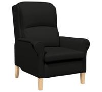 vidaXL Poltrona Moderna Nera Tessuto Poliestere, Legno