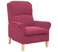 vidaXL Poltrona Moderna Rosso Vino, Design Ergonomico, Seduta Comoda e Resistente allo Sbiadimento, Struttura Rivestita, Stile Moderno per il Soggiorno, Poltrona in Velluto, Arredamento Interno, Rel