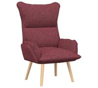 vidaXL Poltrona Moderna Rosso Vino Mobili Imbottiti Eleganti Con Gambe in Legno per Soggiorno Camera da Letto Design Confortevole Elegante per Sedia Singola Interna Seduta in Poliestere Lounge