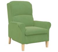 vidaXL Poltrona Moderna Verde Chiaro Ergonomica di con Supporto, Seduta per Soggiorno Resistente alle Macchie, Struttura in Legno Imbottita, Design Elegante, Comoda, Dimensioni Standard, Sedia in Ve