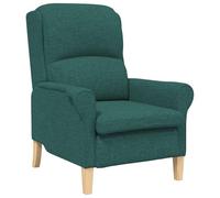vidaXL Poltrona Moderna Verde Scuro Tessuto, Legno Standard Ergonomica