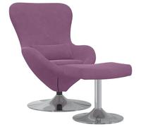 vidaXL Poltrona Moderna Viola con Poggiapiedi Rivestimento Vellutato Elegante Design Seduta Interna Compatta e Confortevole Ideale per Leggere Mobili Poltrona