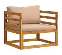 vidaXL Poltrona modulare con cuscini 100% poliestere Solid-Acacia