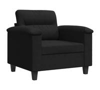 vidaXL Poltrona Nera 60 cm in Microfibra