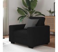 vidaxl - Divano in tessuto nero con seduta in schiuma per soggiorno, camera da letto o ufficio, robusto telaio in metallo e legno, design moderno