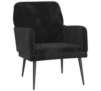 vidaXL Poltrona Nera 62x79x79 cm Velluto