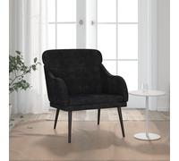 vidaXL Poltrona Nera 63x76x80 cm Velluto