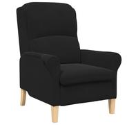 vidaXL Poltrona Nera Moderna con Supporto Ergonomico per il Soggiorno, Rivestita in Tessuto Morbido, Design Elegante, Comoda e di Dimensioni Standard, Poltrona in Velluto Contemporanea per Arredare