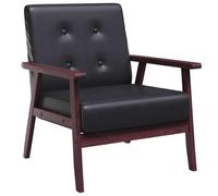 vidaXL Poltrona nera similpelle
