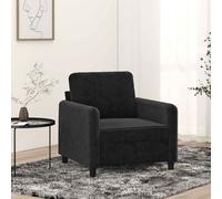 vidaXL Poltrona Nero 60 cm Velluto