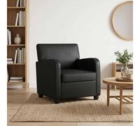 vidaXL Poltrona Nero Lucido Similpelle