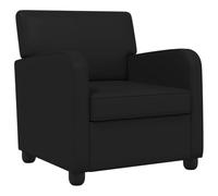 vidaXL Poltrona Nero Lucido Similpelle