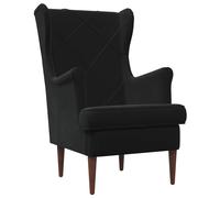 vidaXL Poltrona in velluto nero, poltrona accento chic, sedia moderna in velluto per una lettura confortevole, metallo elegante e mobili da interno durevoli