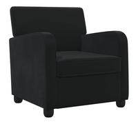 vidaXL Poltrona Nero Velluto