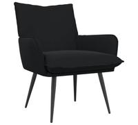 vidaXL Poltrona Nero Velluto