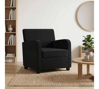 vidaXL Poltrona Nero Velluto