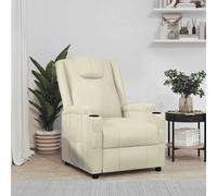 vidaXL Poltrona Reclinabile Bianco Crema in Similpelle