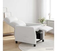 vidaXL Poltrona reclinabile Bianco Similpelle