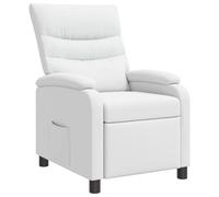 vidaXL Poltrona reclinabile Bianco Similpelle