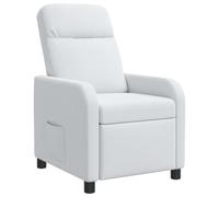 vidaXL Poltrona reclinabile Bianco Tessuto