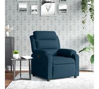 vidaXL Poltrona Reclinabile Blu in Velluto, Poltrona reclinabile, Poltrona elettrica, Poltrona Singola, Poltrona reclinante, Poltrona