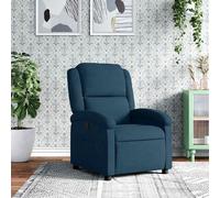 vidaXL Poltrona reclinabile elettrica in velluto blu singola