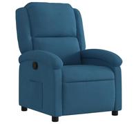 vidaXL Poltrona reclinabile elettrica in velluto blu singola
