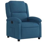 vidaXL Poltrona Reclinabile Blu in Velluto, Poltrona reclinabile, Poltrona elettrica, Poltrona Singola, Poltrona reclinante, Poltrona