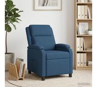 vidaXL Poltrona reclinabile Blu Tessuto