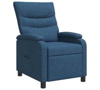 vidaXL Poltrona reclinabile Blu Tessuto