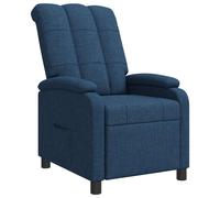 vidaXL Poltrona reclinabile Blu Tessuto