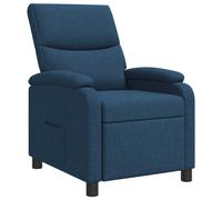 vidaXL Poltrona reclinabile Blu Tessuto