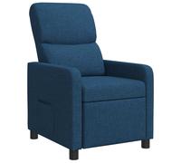vidaXL Poltrona reclinabile Blu Tessuto