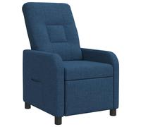 vidaXL Poltrona reclinabile Blu Tessuto