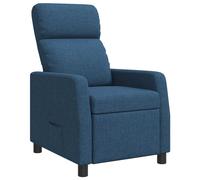 vidaXL Poltrona reclinabile Blu Tessuto