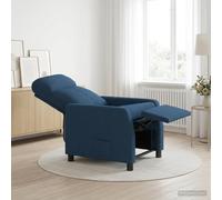 vidaXL Poltrona reclinabile Blu Tessuto
