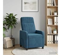 vidaXL Poltrona reclinabile Blu Velluto (V)