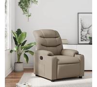 vidaXL Poltrona Reclinabile Cappuccino in Similpelle