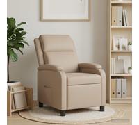 vidaXL Poltrona reclinabile Cappuccino Similpelle