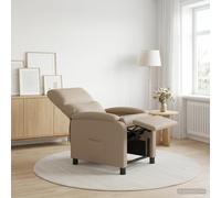 vidaXL Poltrona reclinabile Cappuccino Similpelle